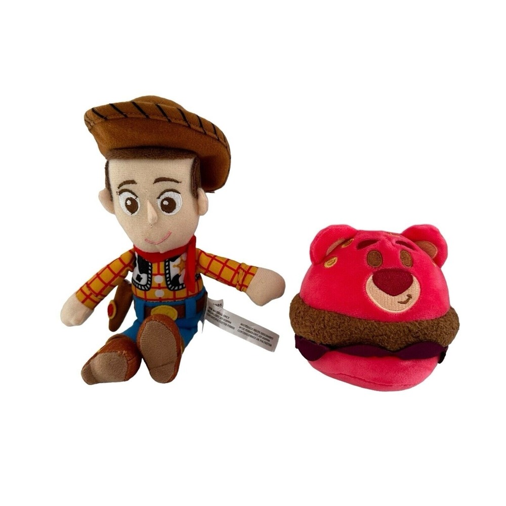 Disney Pixar Toy Story Baby Woody & Lotso Burger Plush Toys Munchlings Boardwalk